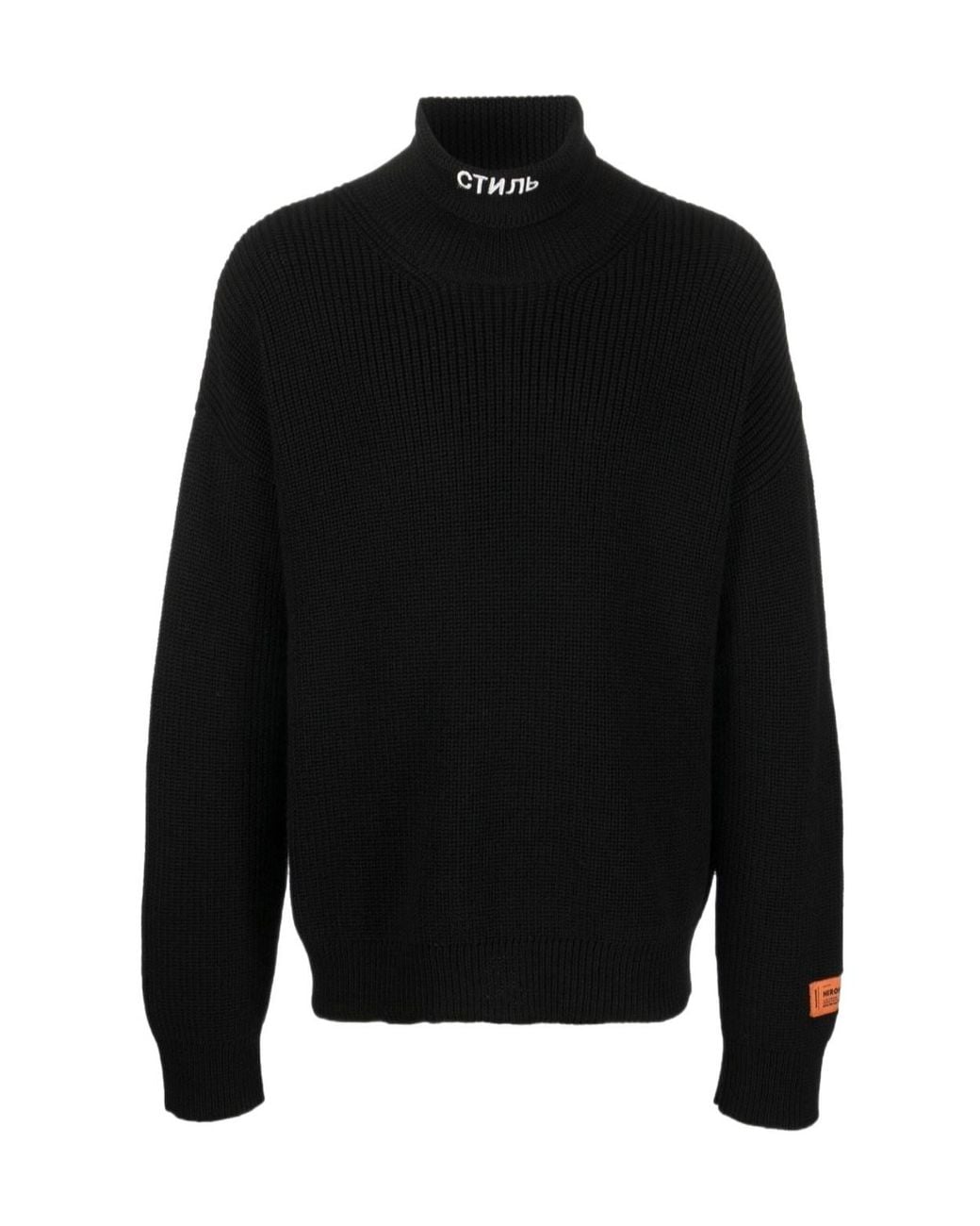 Heron Preston Black Logo Knitwear for men