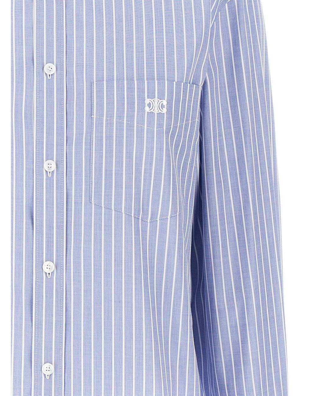 Céline Blue Striped Cambridge Shirt