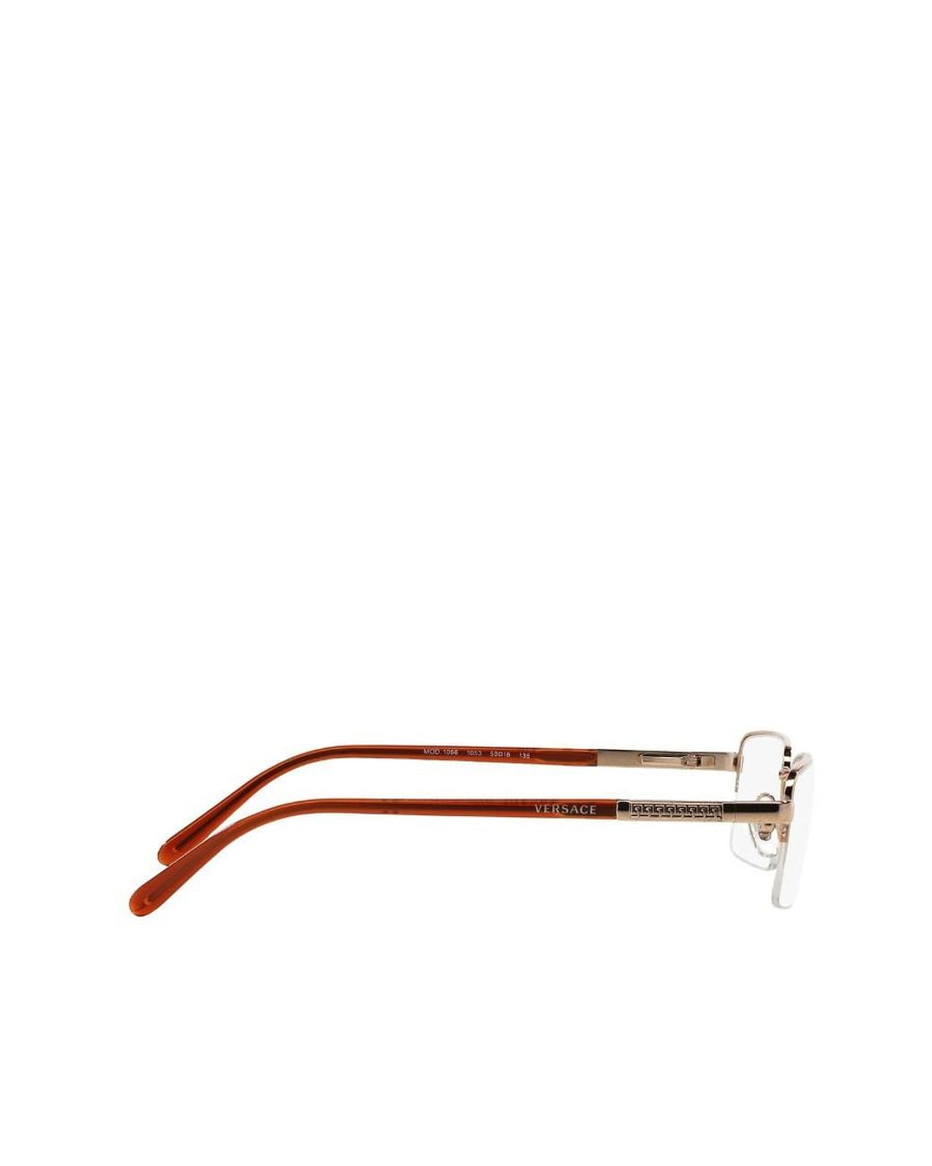 Versace White Eyewear Rectangle-Frame Glasses for men