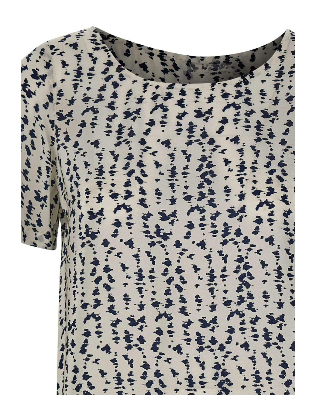 Kaos Black Printed Short-Sleeve Top