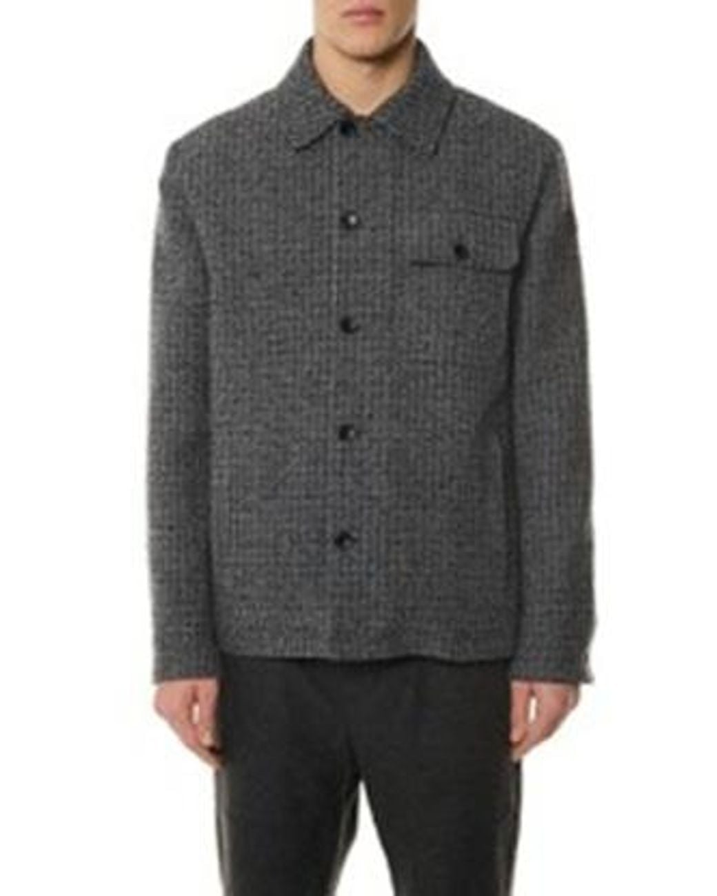 Moncler Gray Norfol Down Shirt Jacket for men