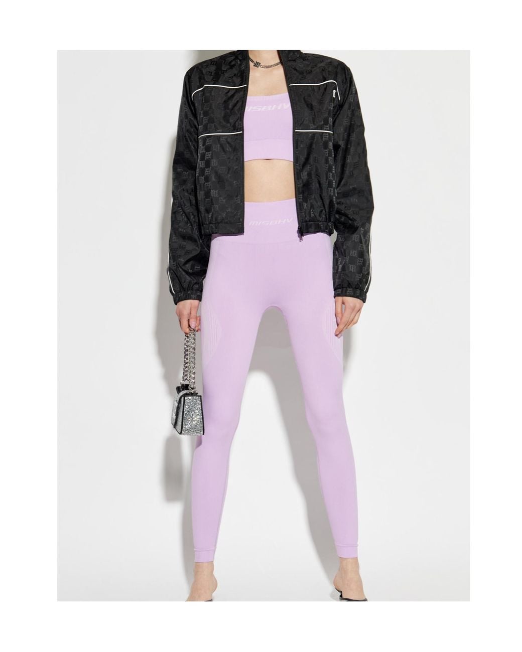 M I S B H V Purple Sport Bra Top