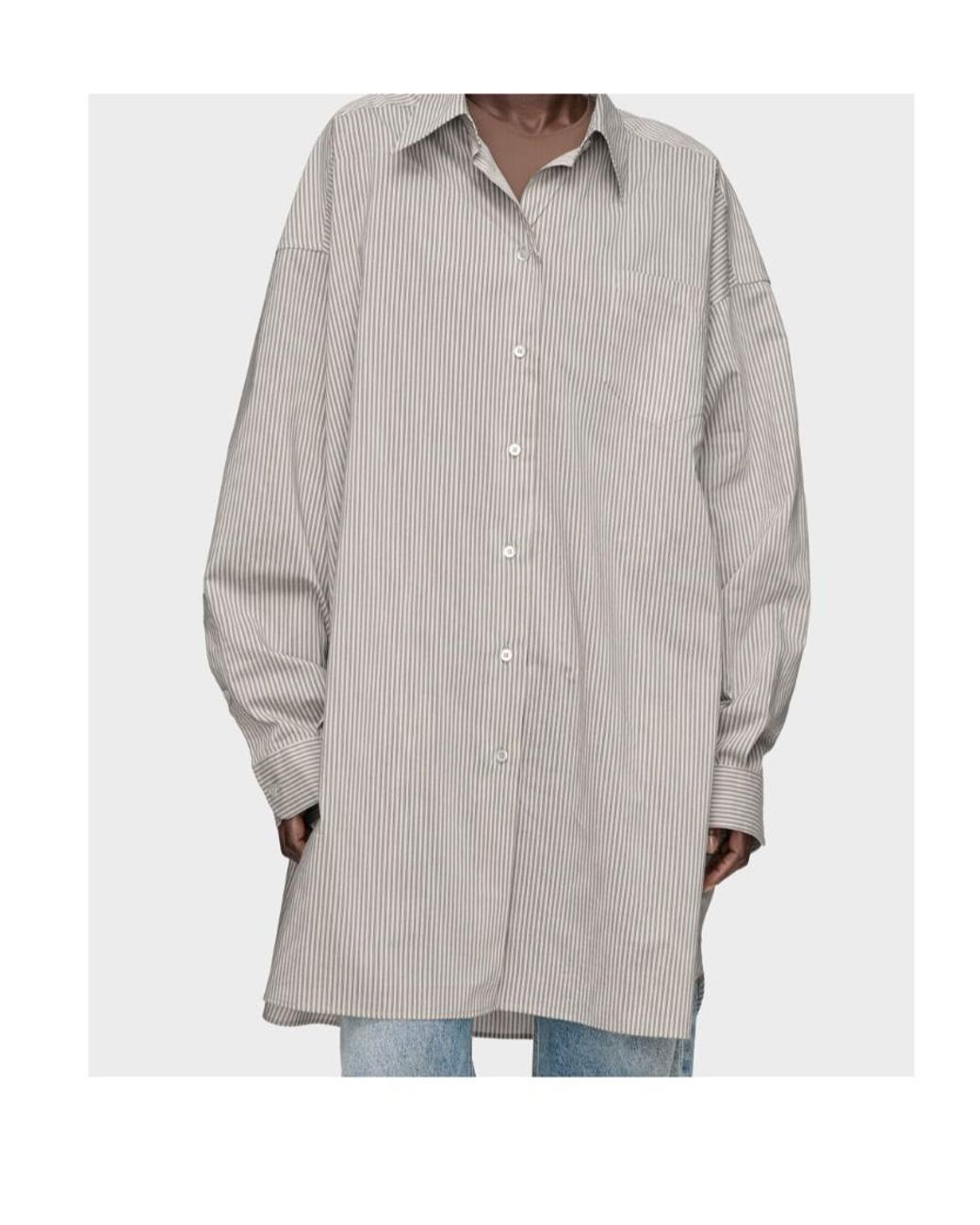 Maison Margiela Gray Folded Collar Shirt