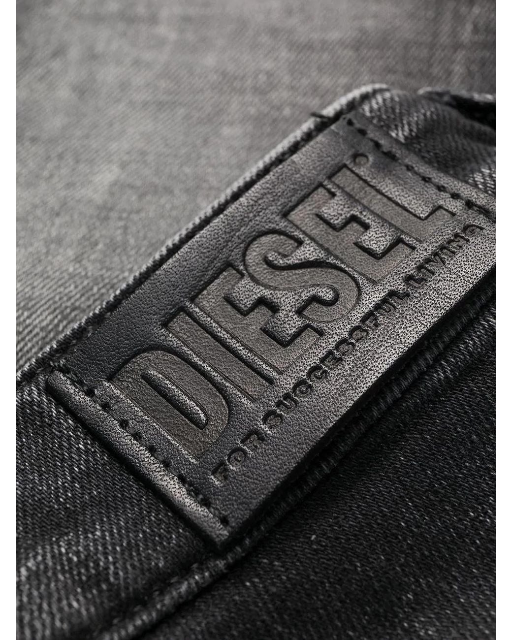 DIESEL Gray D-Jevel Ankle Zip Jeans