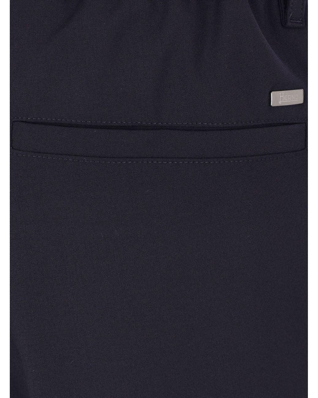 Herno Blue Logo Casual Pants for men