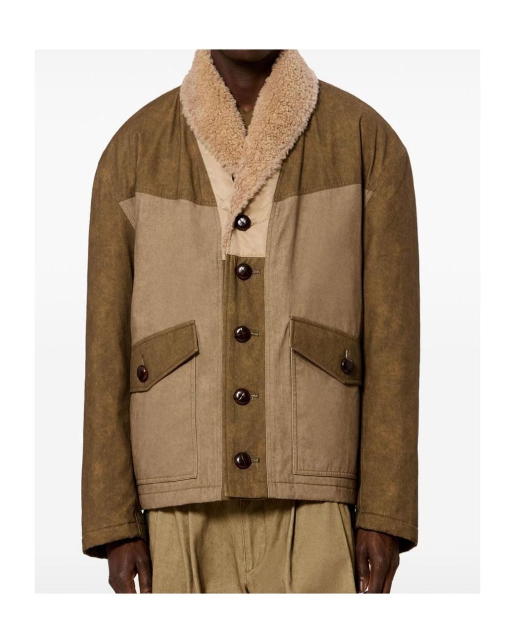 Isabel Marant Natural Toswald Buttoned Coat for men