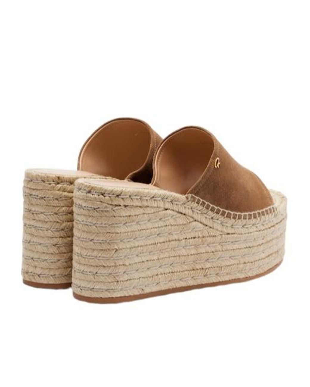 Gianvito Rossi Brown Suede Espadrille Wedges