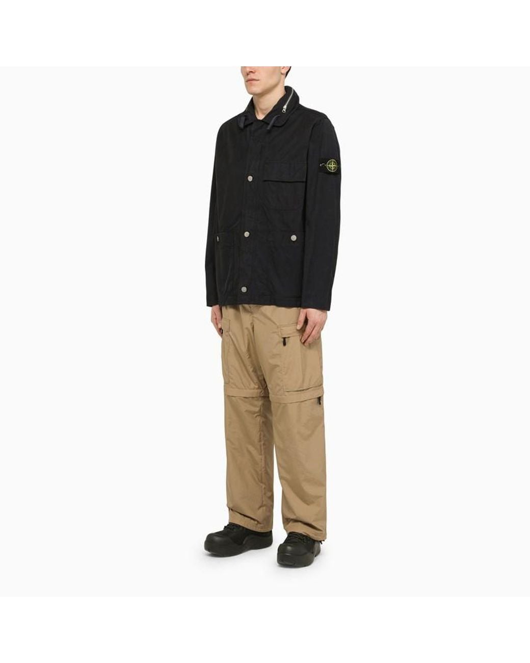 Stone Island Blue Compass-Patch Jacket for men