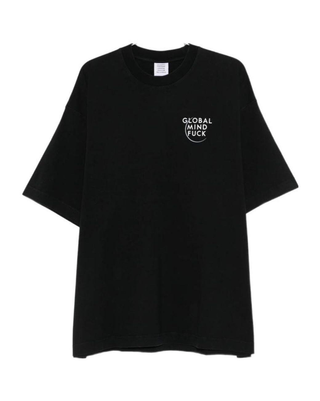 Vetements Black Global Mf T-Shirt for men