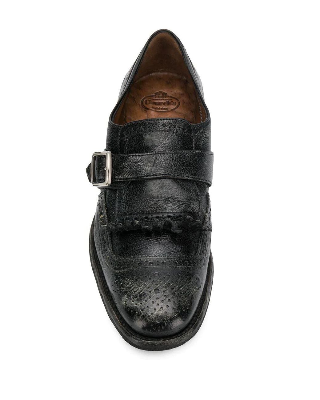 Church's Gray Shanghai Brogue Monk Shoes