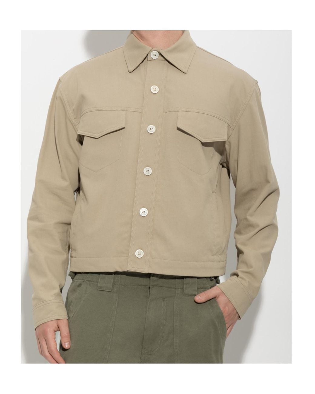 Balmain Natural Buttoned Pocket Jacket for men