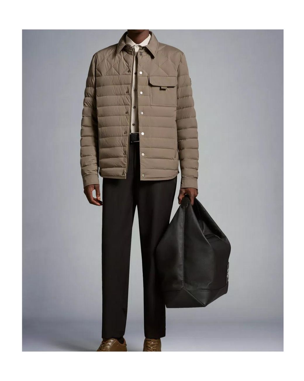 Moncler Green Iseran Down Shacket for men