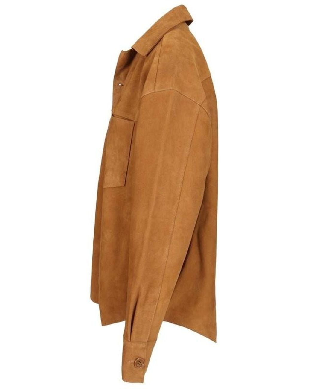 AMI Brown Ami Buttoned Overshirt for men