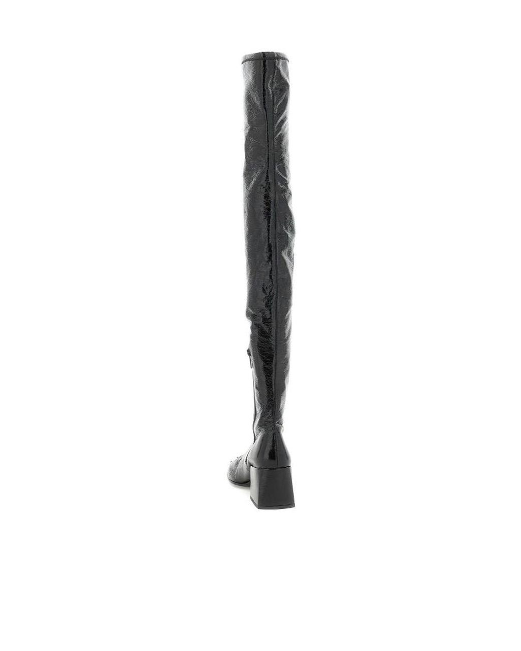 Courreges Black Courrèges Block Heel Thigh-High Boots
