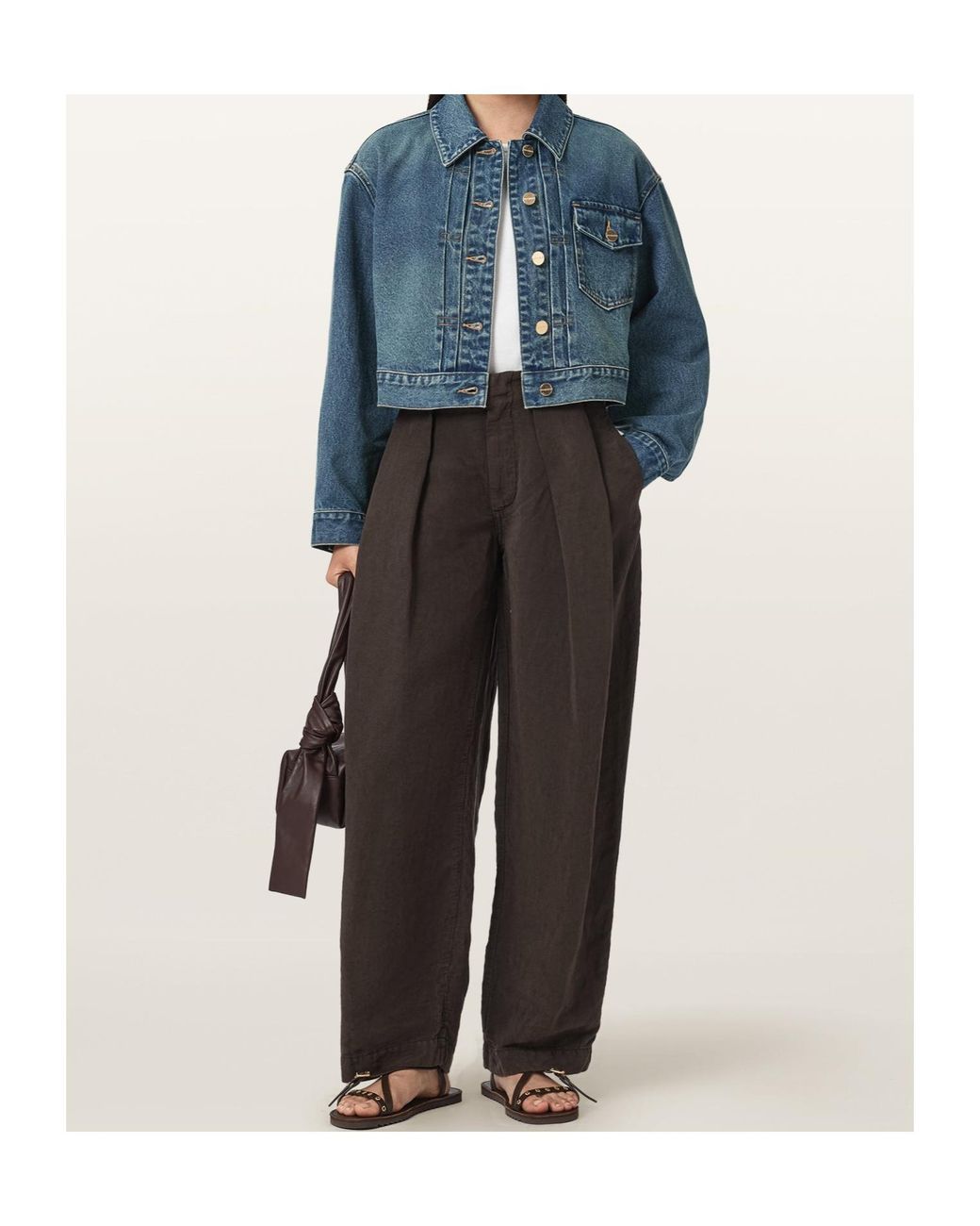 AllSaints Blue Long-Sleeve Denim Jacket