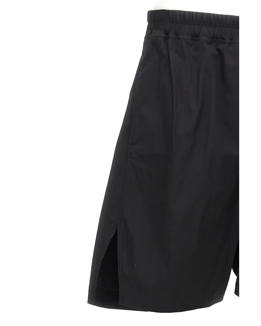Rick Owens Black Drawstring Bermuda Shorts for men