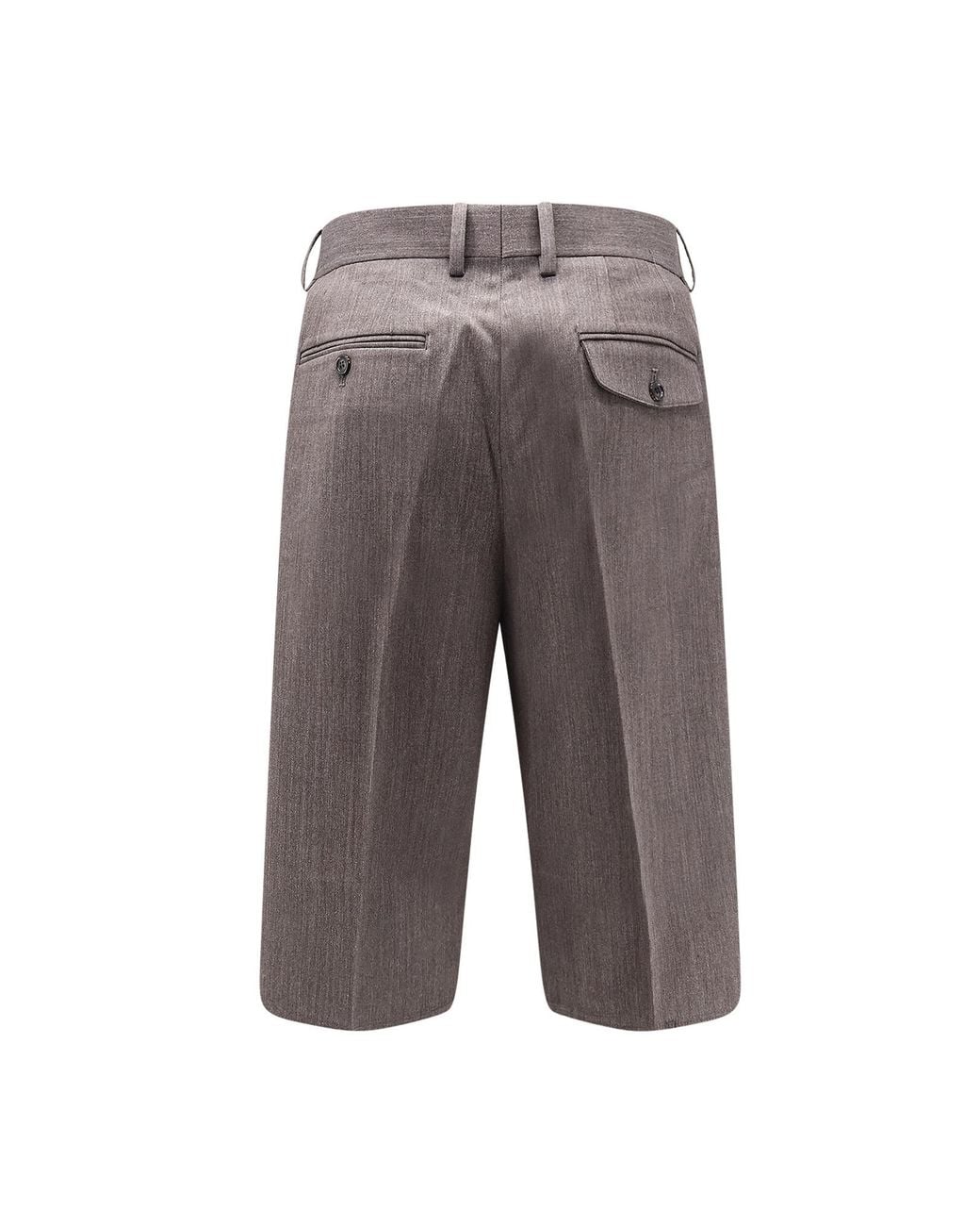 TONYWACK Gray Pleated Tailored Shorts for men