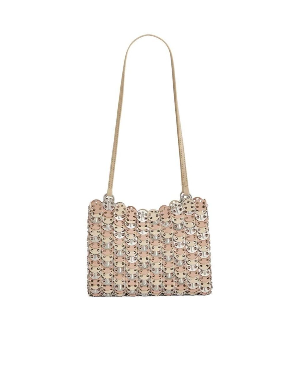 Rabanne White Tricolor Nano Shoulder Bag