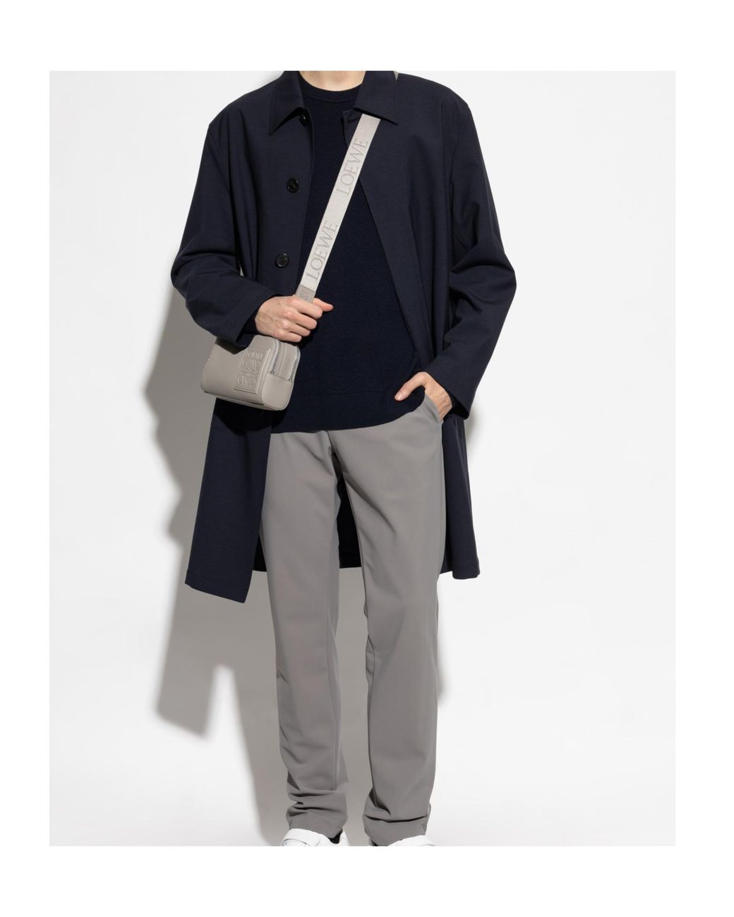 Theory Blue Maden Crewneck Jumper for men
