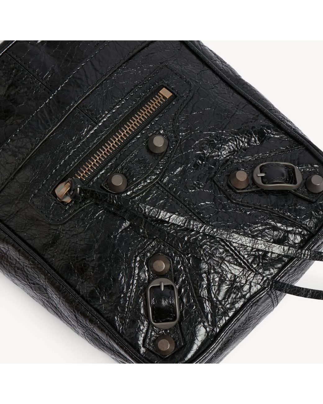 Balenciaga Black Le City Vertical Crossbody Bag for men