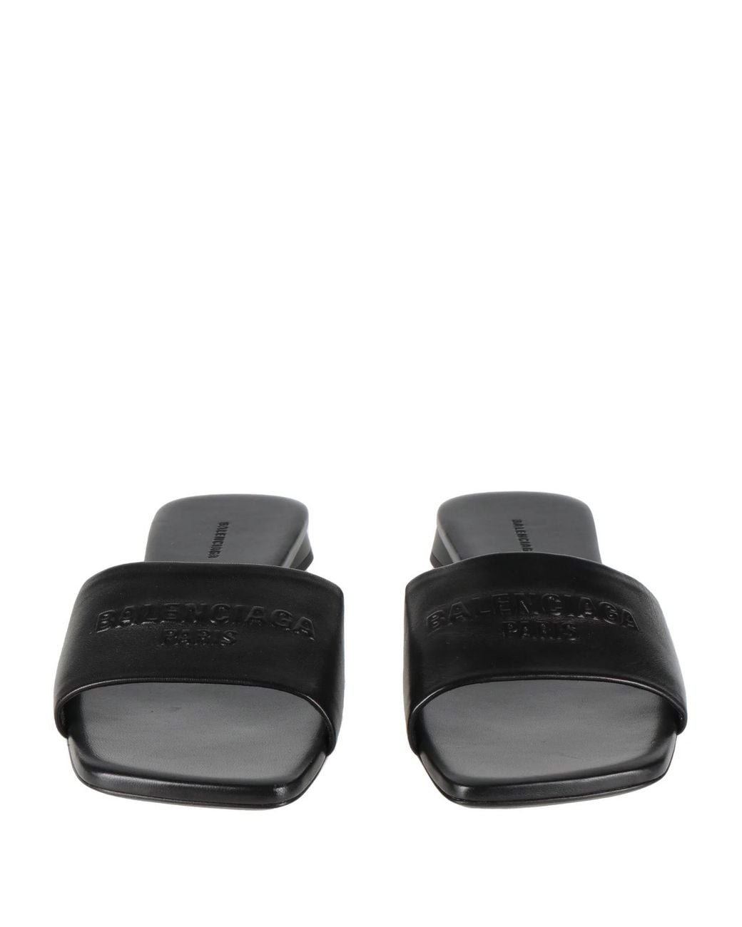 Balenciaga Black Logo Slippers