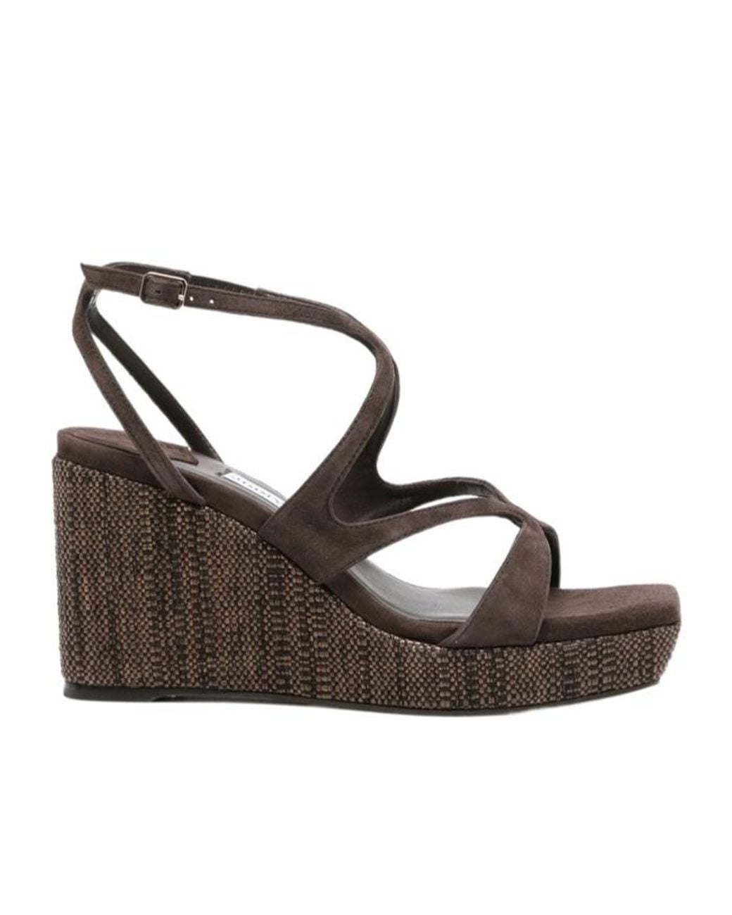 Jimmy Choo Brown Square-Toe High-Heeled Sandals