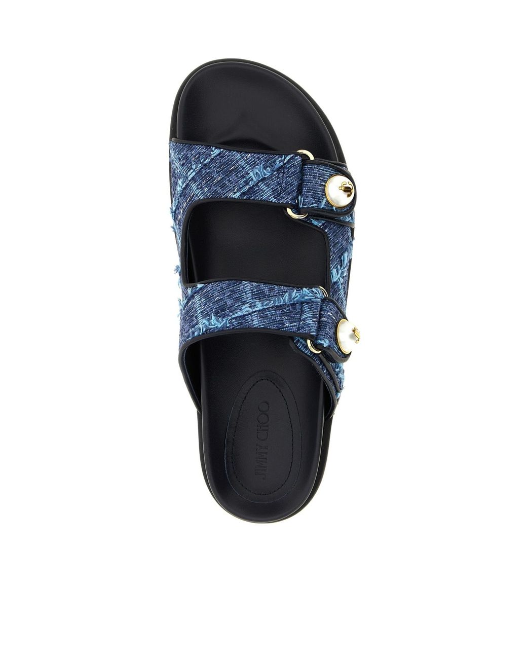 Jimmy Choo Blue Round-Toe Slippers