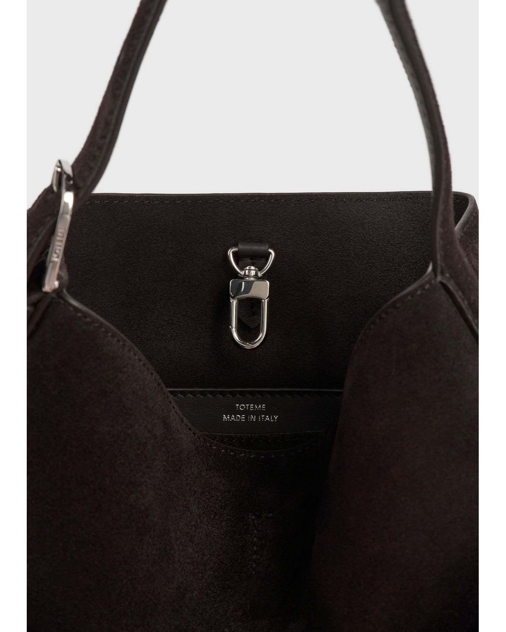 Totême Black Belted Suede Tote Bag