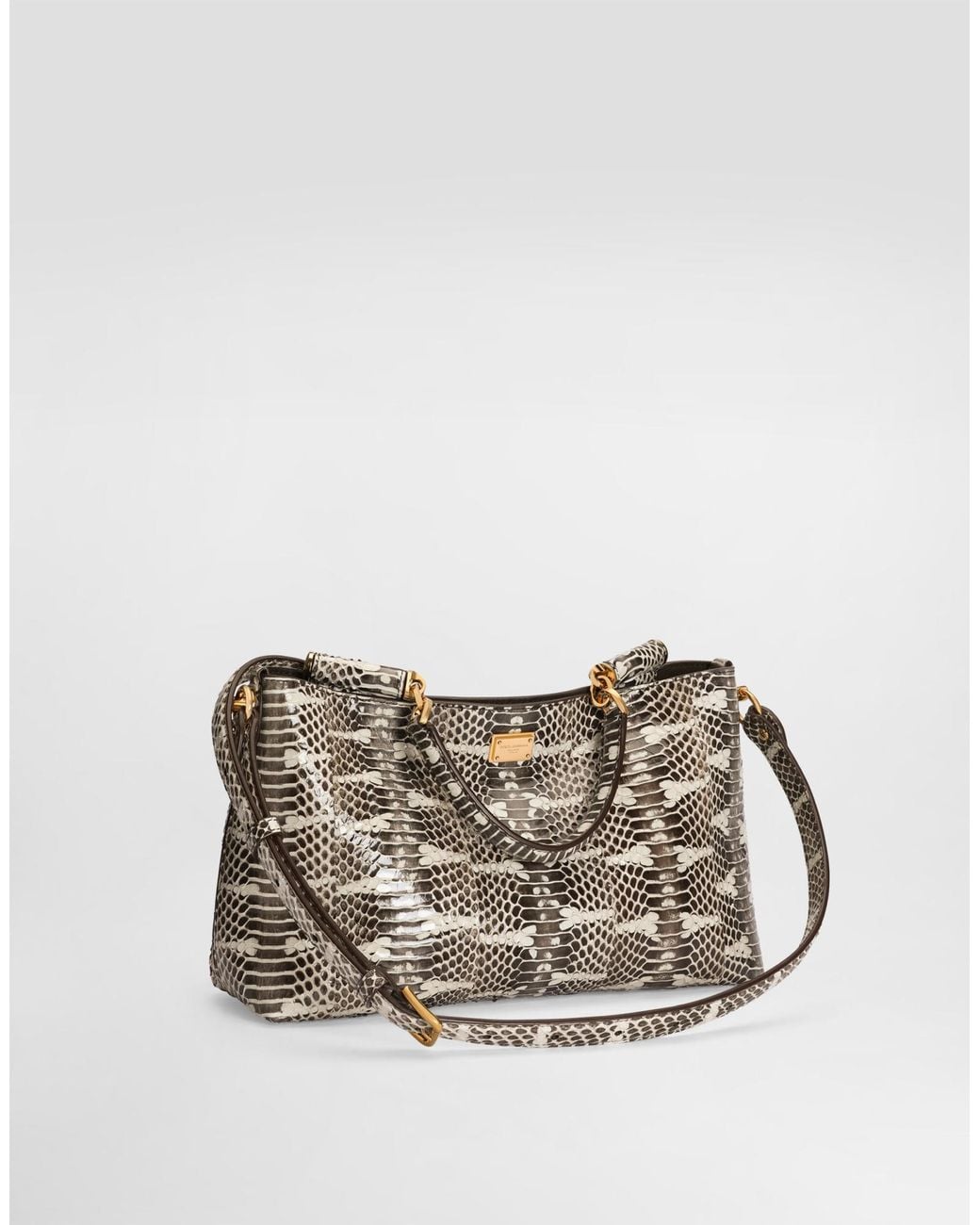 Dolce & Gabbana Gray Medium Vittoria Shoulder And Crossbody Bag