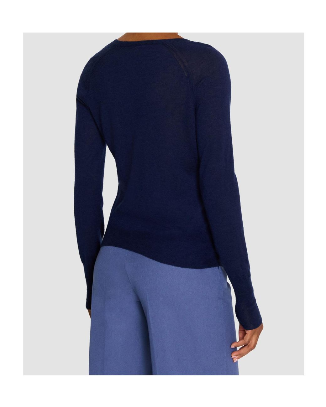 Joseph Blue Sheer Knit Top