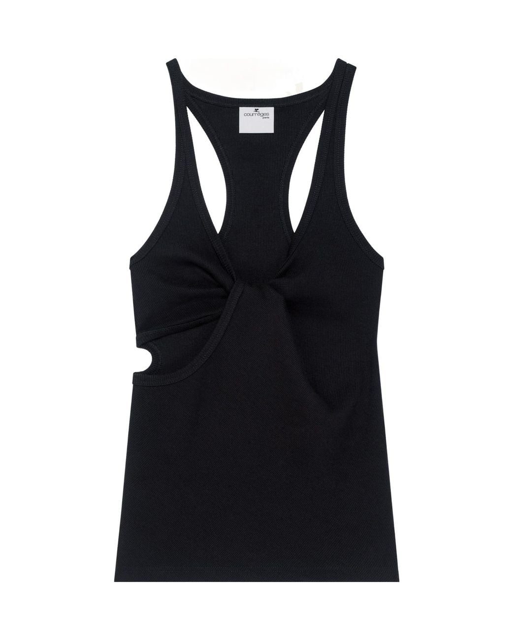 Courreges Black Sleeveless Tops