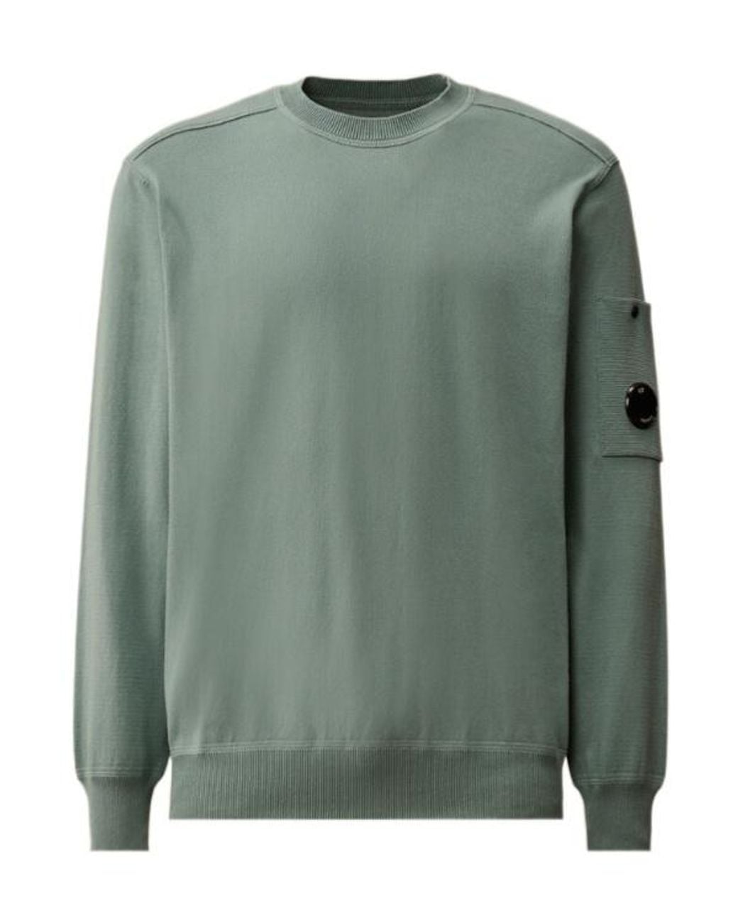 C P Company Green Lens Detailed Knitted Jumper for men