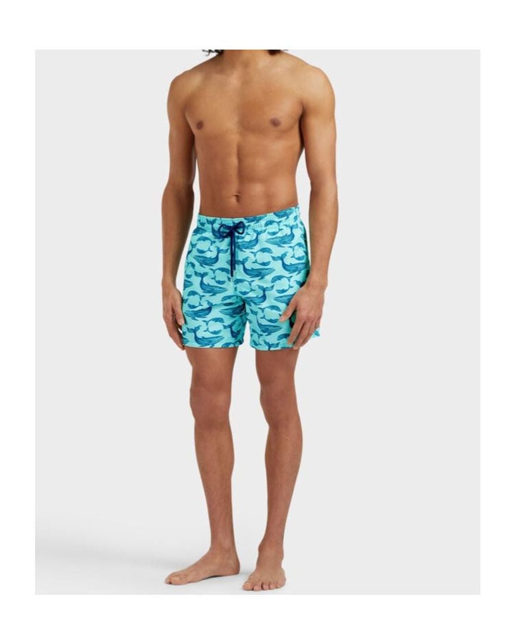 Vilebrequin Blue Whale-Print Swim Shorts for men