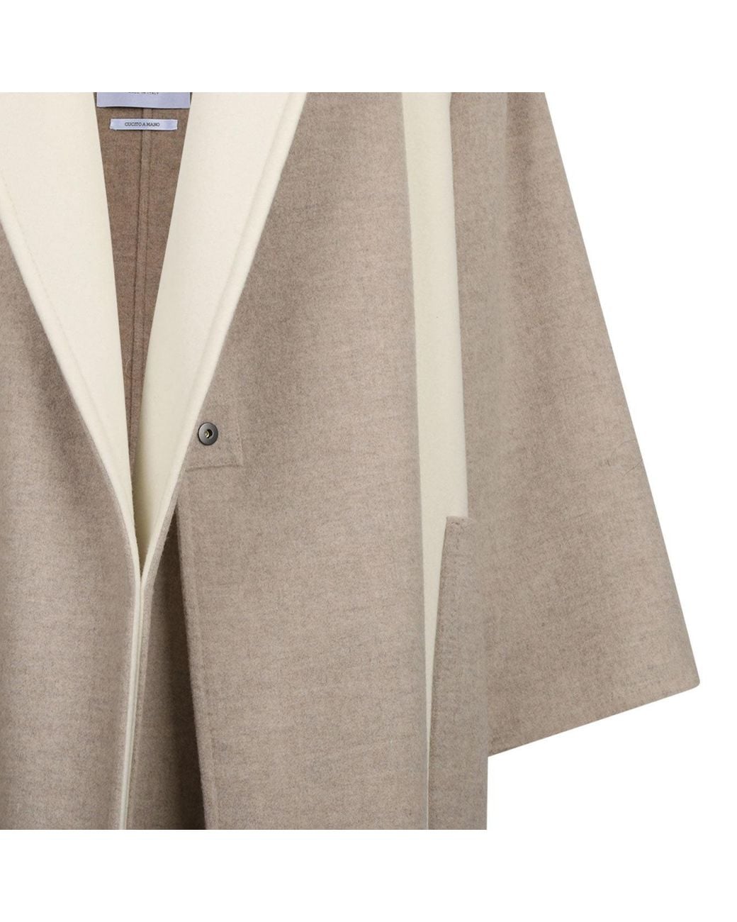 Max Mara White Single Breasted Coat