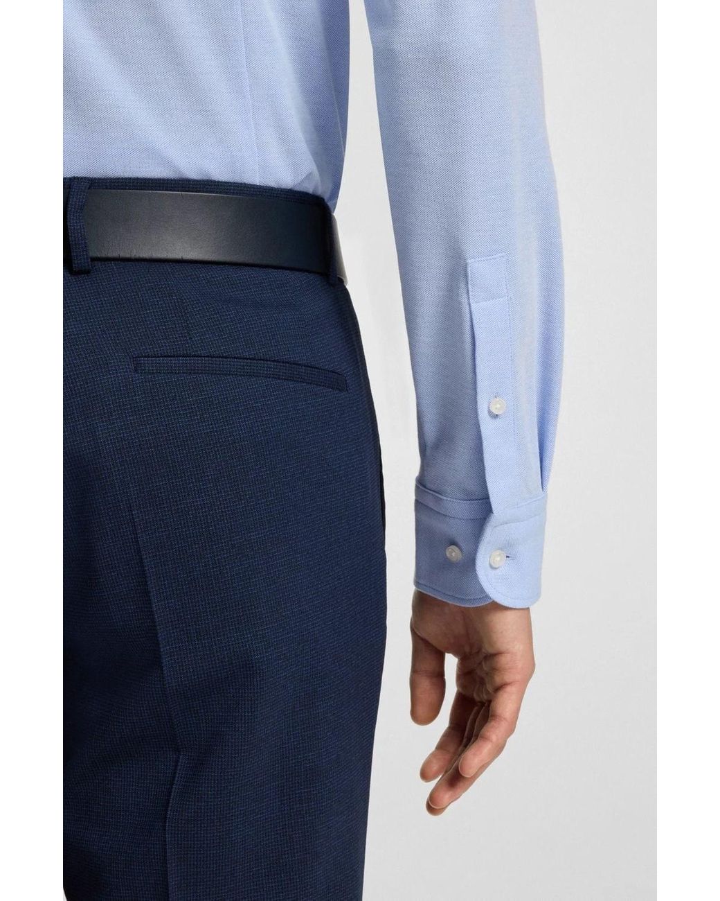 Boss Blue コットン シャツ for men