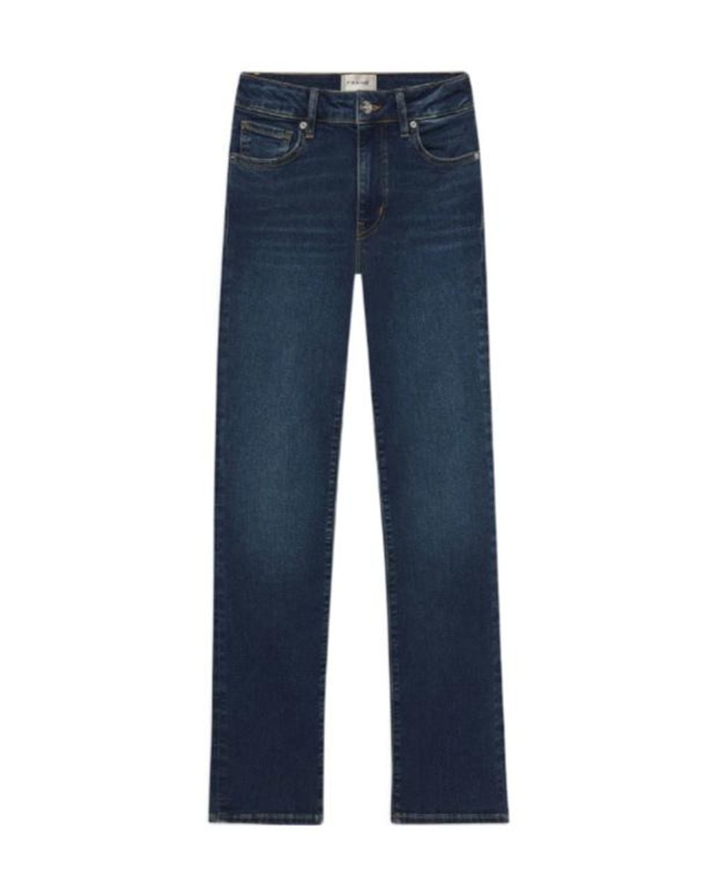 FRAME Blue Whiskering-Effect Jeans