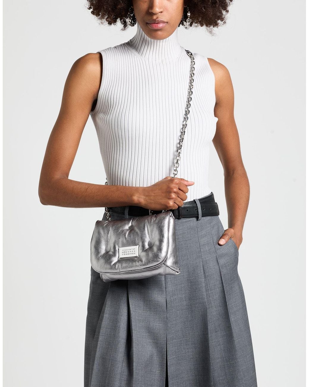 Maison Margiela Metallic Plain Colour Across-Body Bag