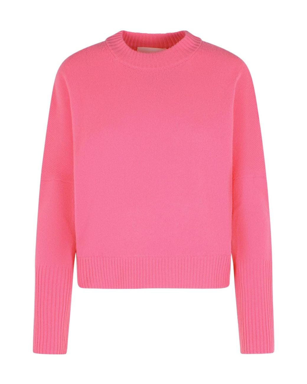 Closed Pink Ribbed Crew Neck Sweater