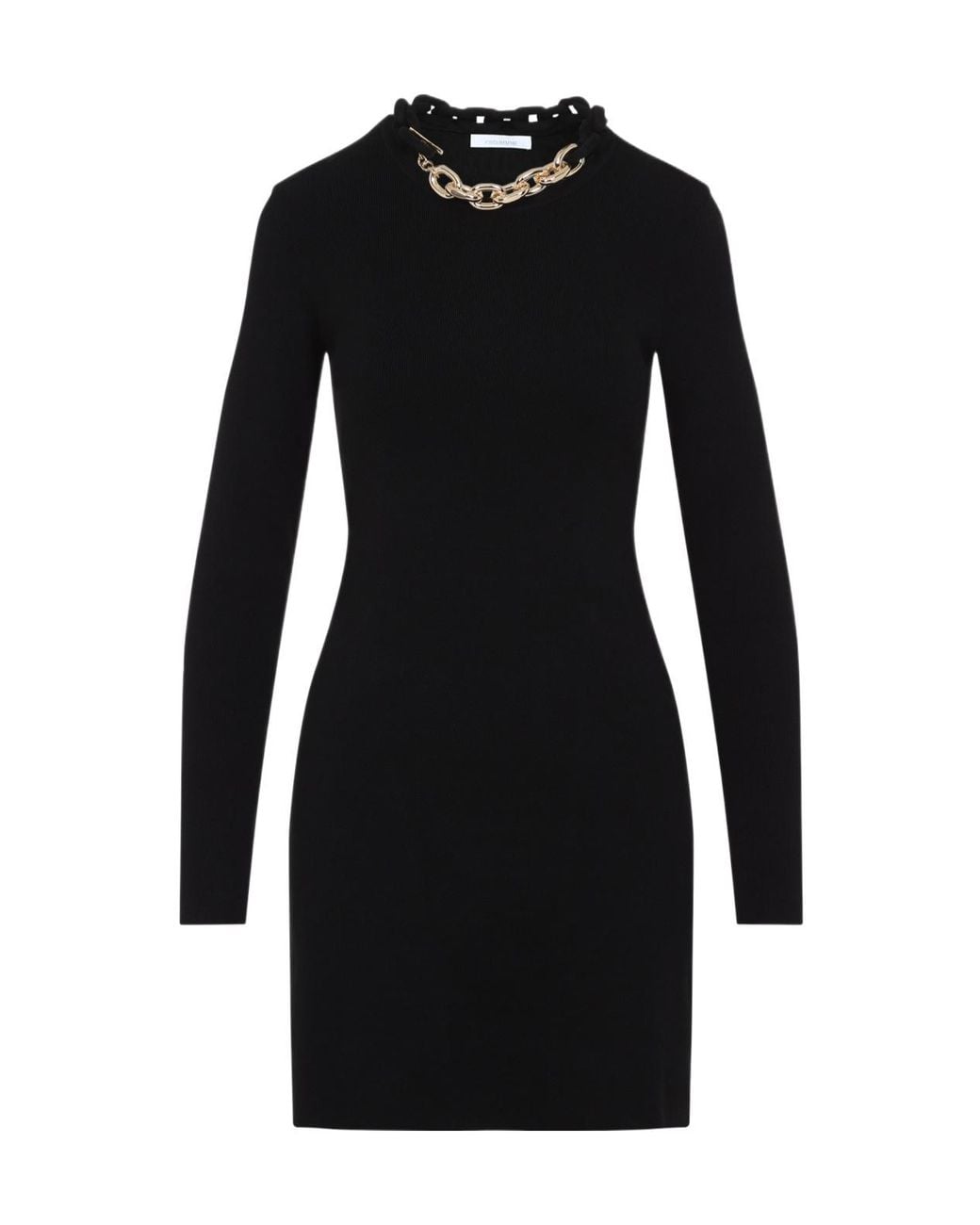 Rabanne Black Short Knitted Dress