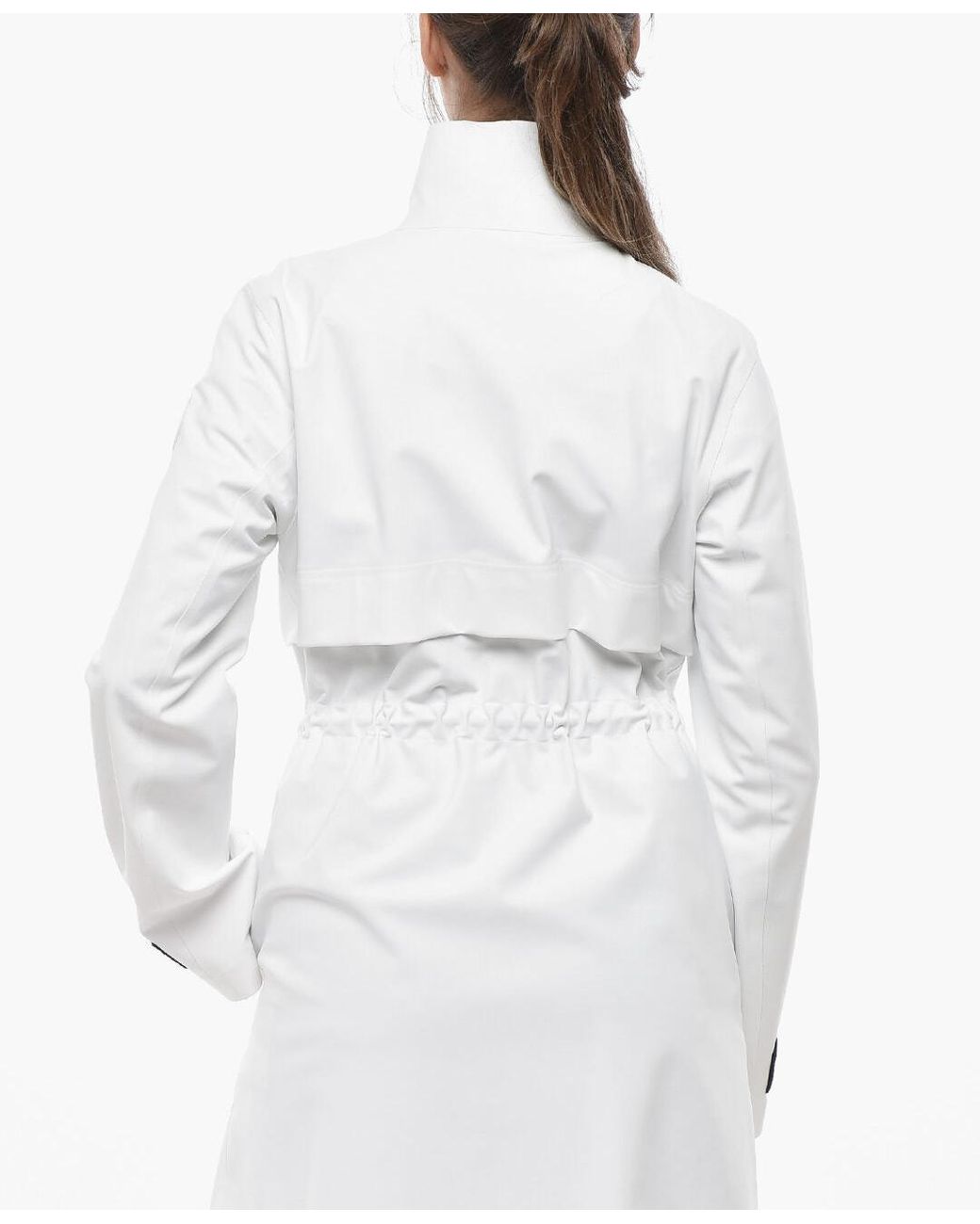 Woolrich White Pequea Logo Patch Coat