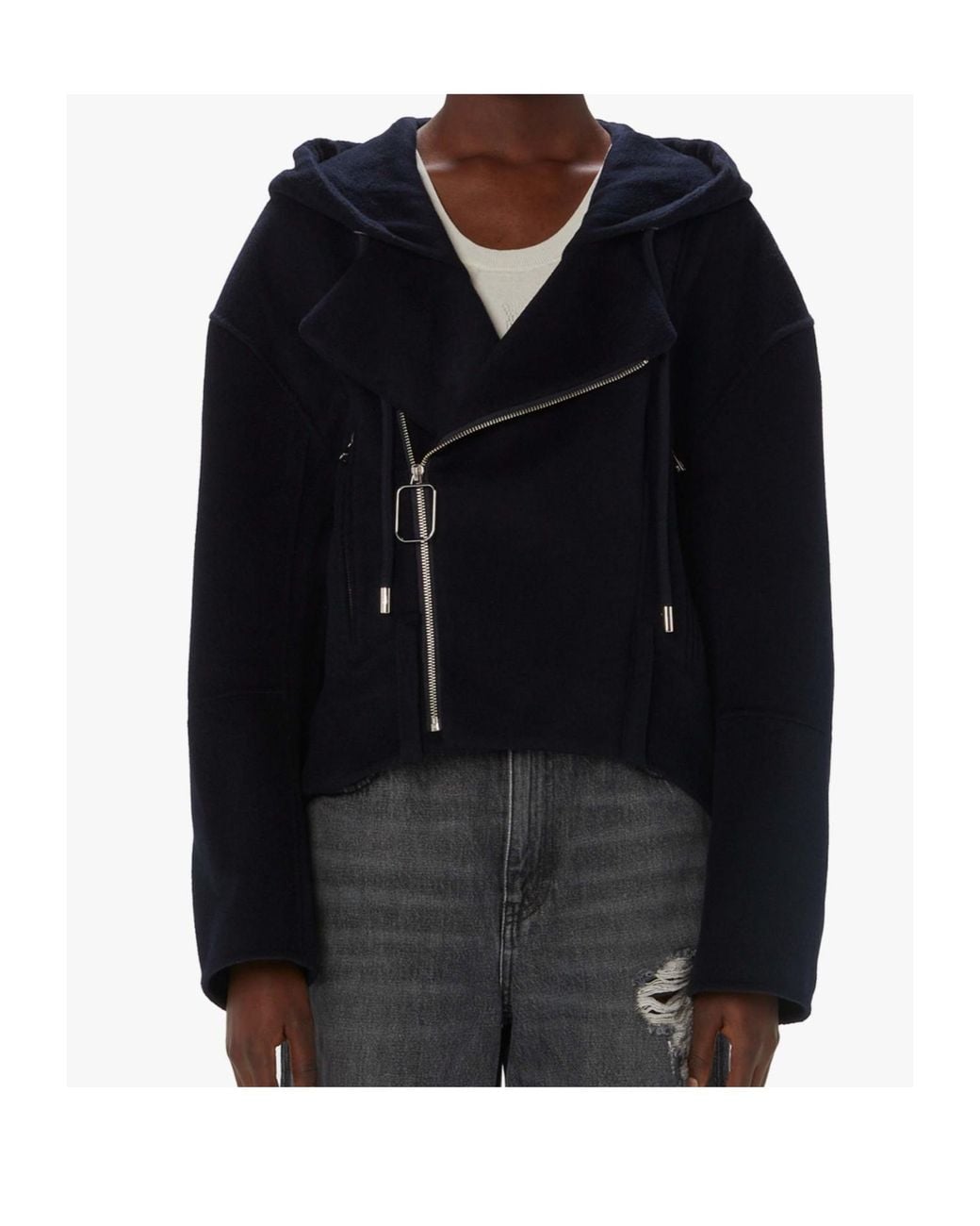 J.W. Anderson Blue Jw Anderson Hooded Biker Jacket
