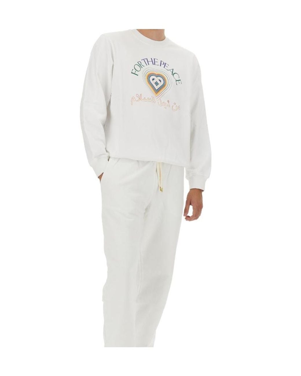 Casablanca White For The Peace Gradient Effect Sweatshirt for men