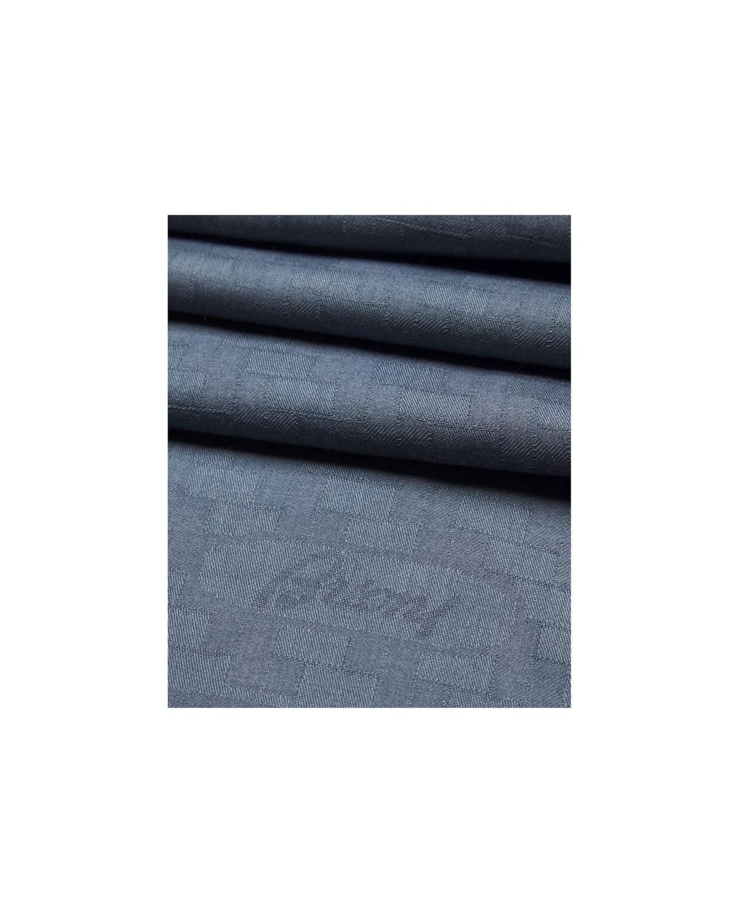 Brioni Blue Steel Wool, Cashmere And Silk Jacquard Trama Motif Scarf for men