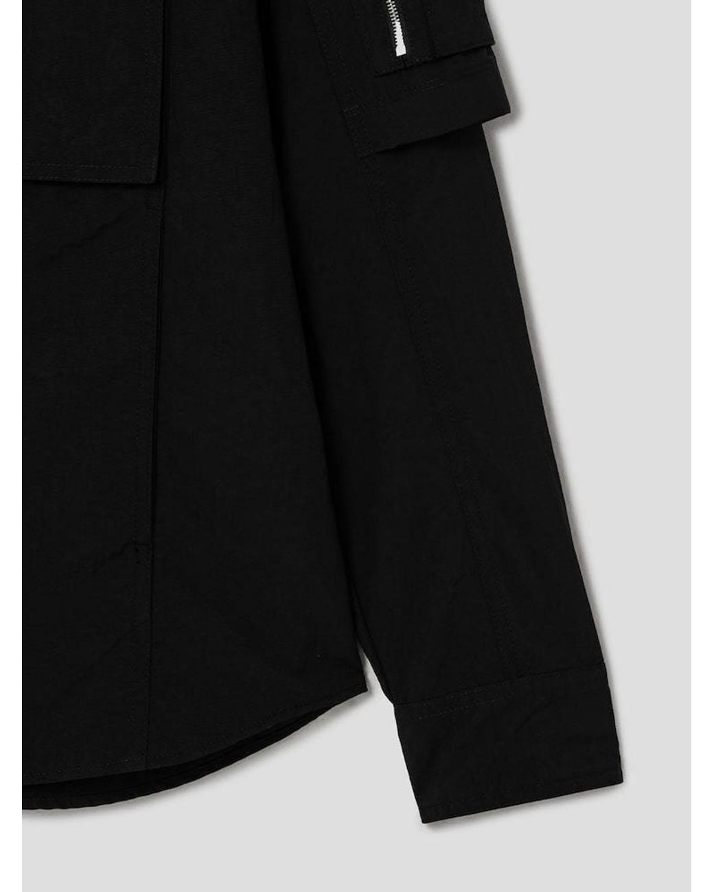 Juun.J Black Long-Sleeved Shirt for men