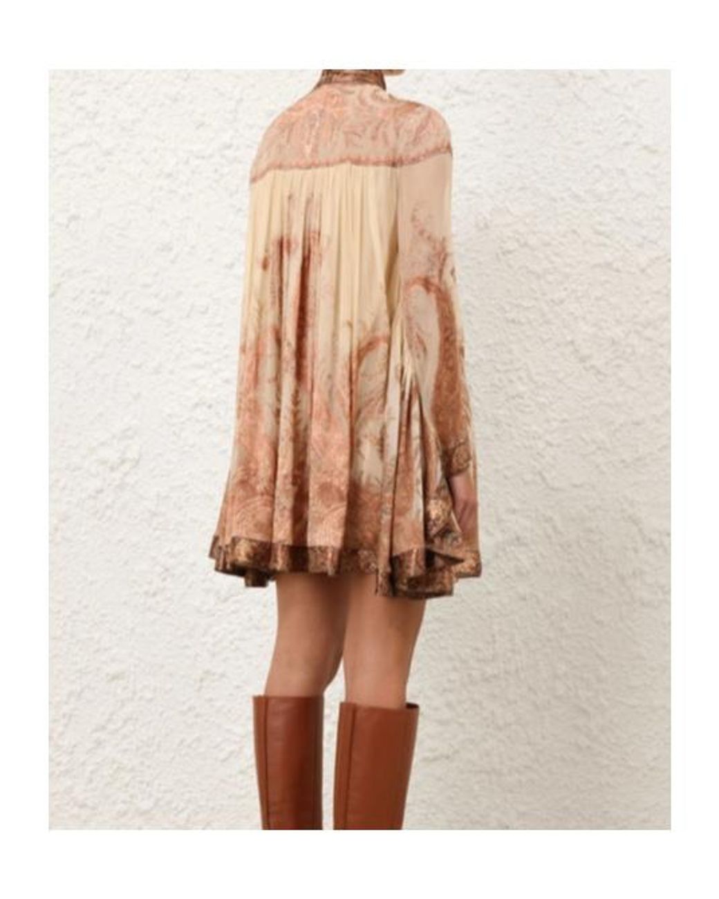 Zimmermann Brown Hypnotic Batwing Mini Dress