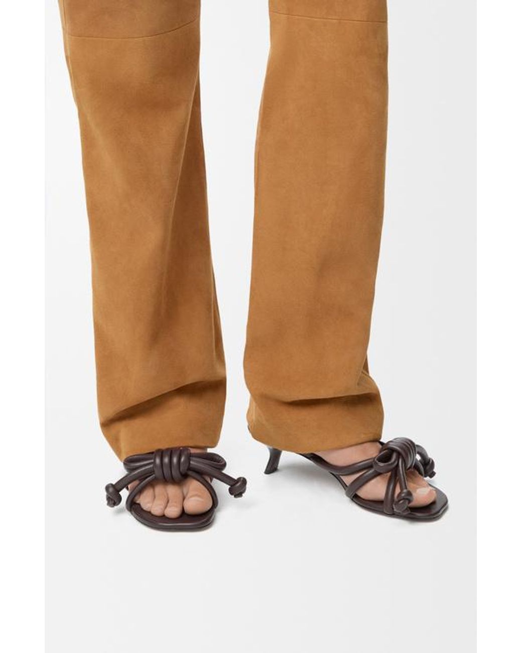 Loewe Brown Flamenco Knot Sandals