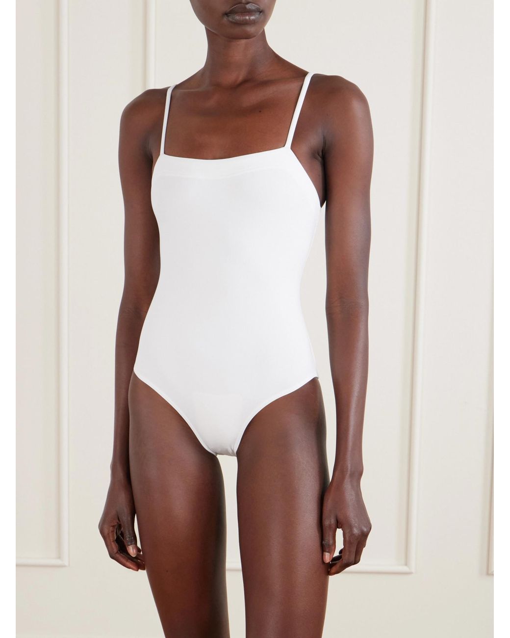 Eres White Minimal One-Piece Swimsuit