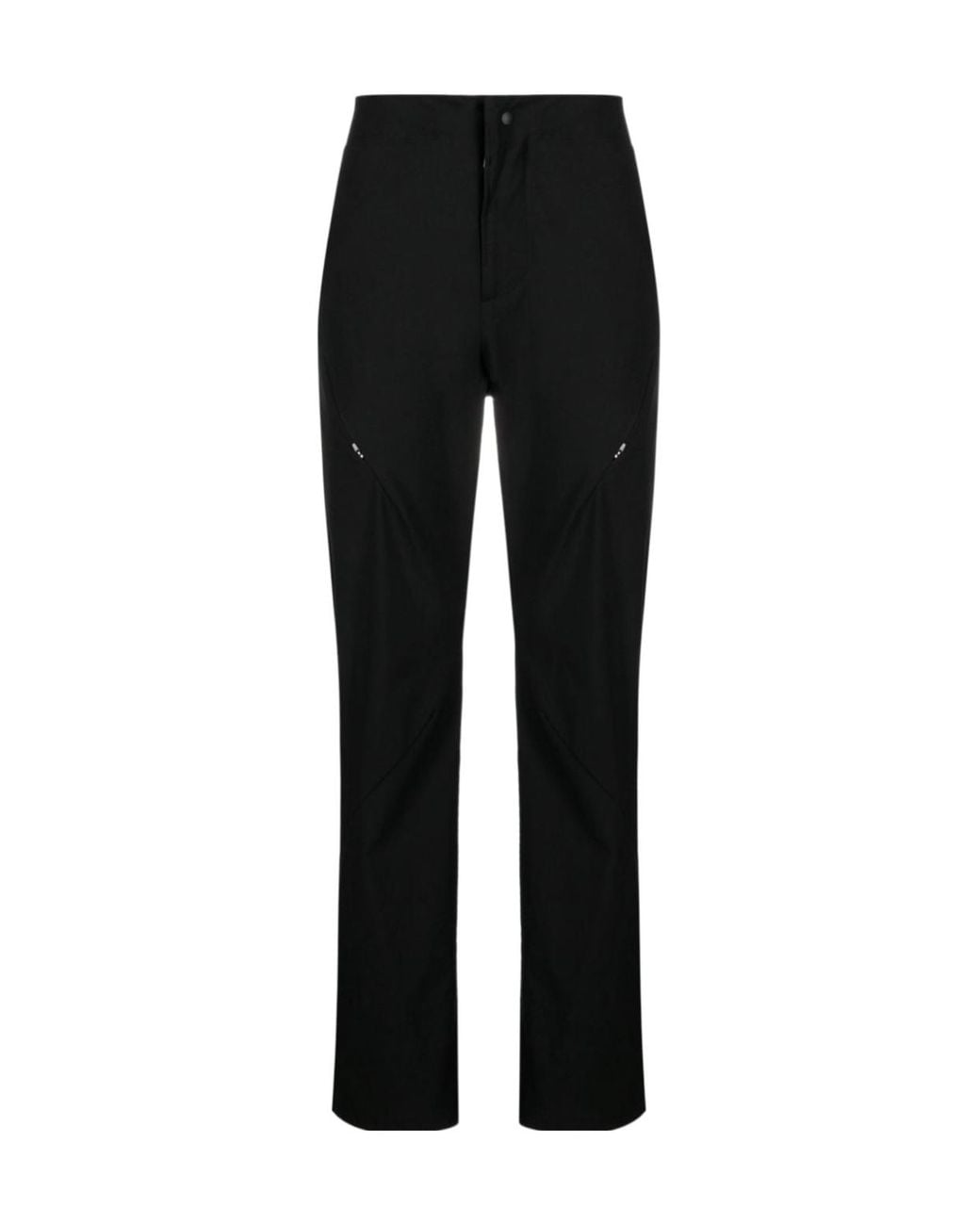 Post Archive Faction PAF Black High-Waist Tapered-Leg Trousers for men