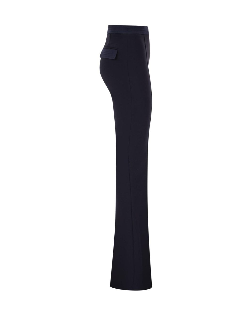 Elisabetta Franchi Blue Panelled Flared Pants