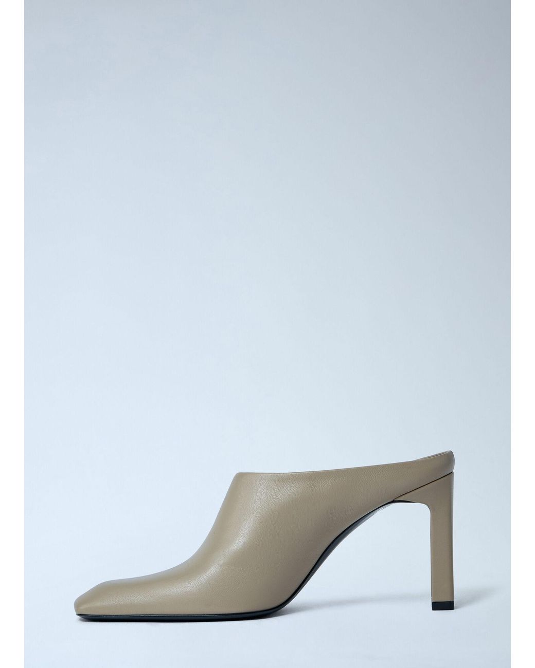 Totême Gray 85Mm Square Toe Bar Mules